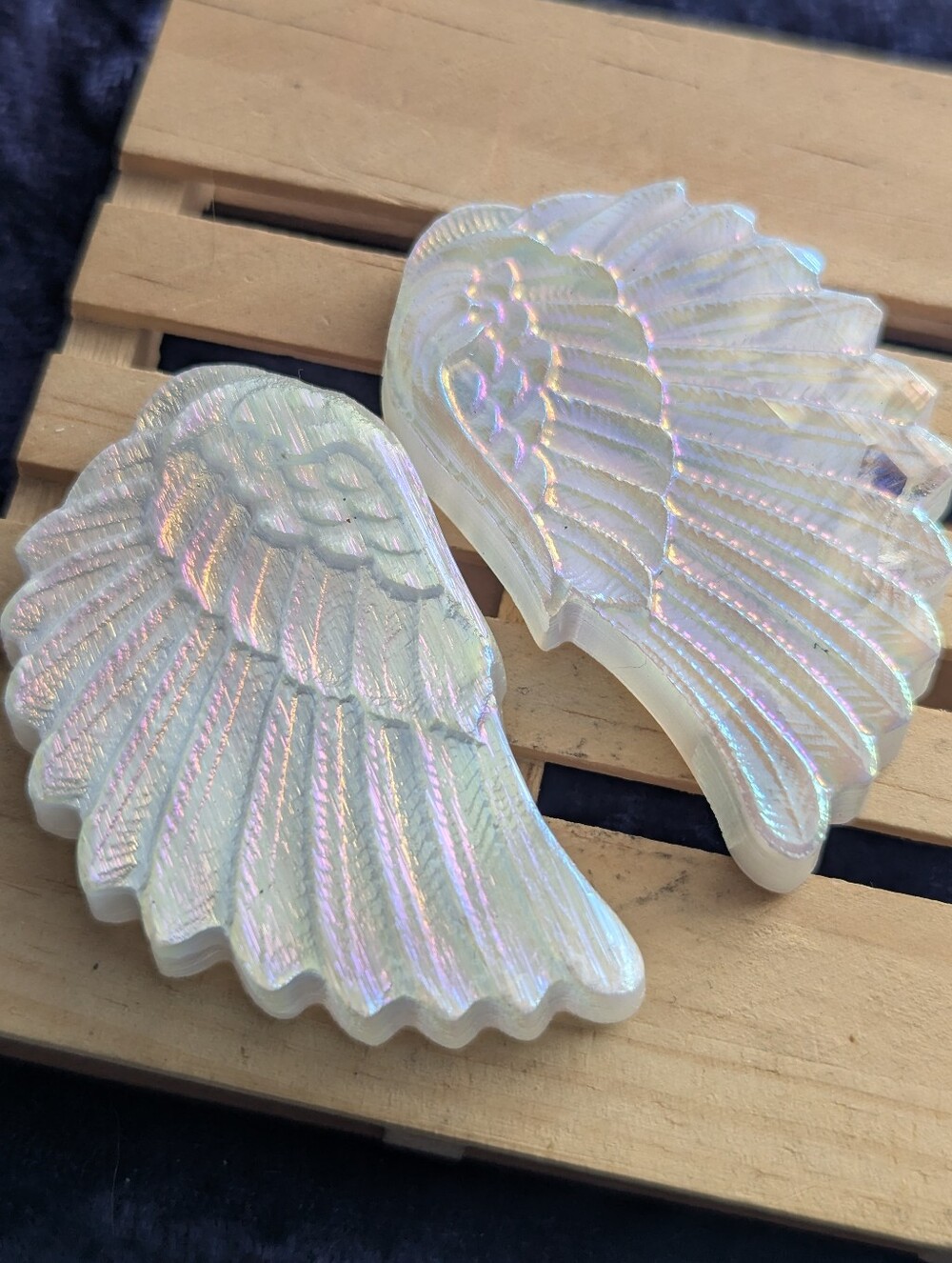 🪽✨AURA ANGEL WINGS Set ⭐ White Selenite 💫 carved MEDiTATiON Stones 🪽✨ gift